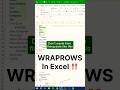 WRAPROWS in Excel ‼️ #shorts #excel #computer #exceltips