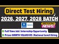 🚀Direct Test Hiring | Bajaj FinServ, Netflix Hiring | Off Campus Drive 2026, 2027, 2028 BATCH