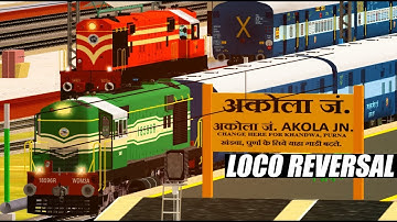 Loco Reversal of Pune Amravati Express I WDG 3-A Pune I Msts Indian Railways I By Tushar Verma