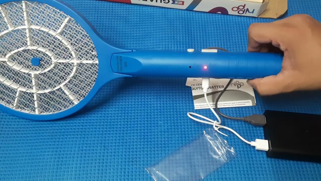 Nippo Guard rechargeable mosquito swatter with 500mah litium ion battery|| usb cable (type c) 