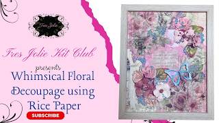 Whimsical Decoupage Mixed Media Canvas