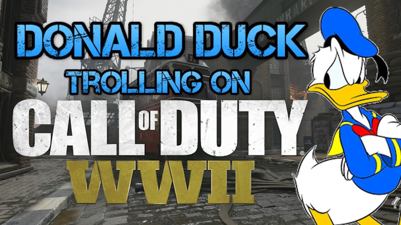 Donald Duck Trolling on cod ww2.. he cought a laugh attack! - YouTube