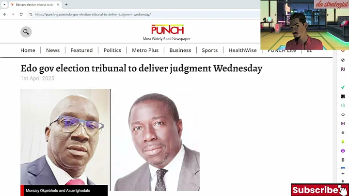 Edo Election Petition Tribunal To Deliver Verdict 2 April 2025
