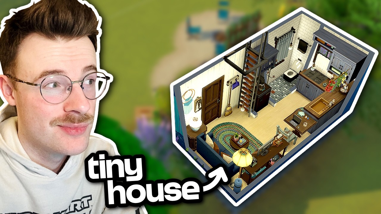 building a cozy seaside tiny house in The Sims 4 - YouTube