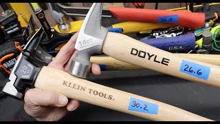 Run with Big Dogs! $60 Doyle Titanium Framing Hammer. Harbor Freight Ti vs Klein Fe. My nod to Iron