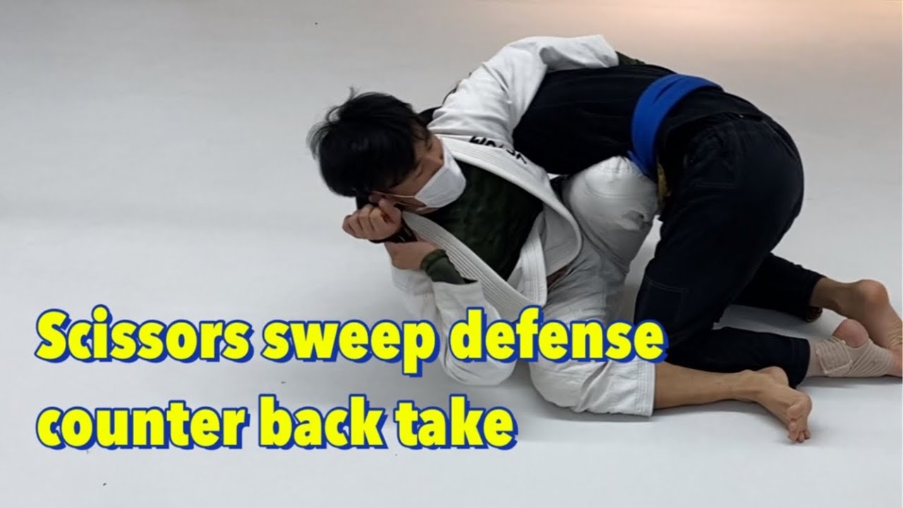 Scissors sweep defense counter back take (씨저스 스윕 디펜스 카운터 백테이크)