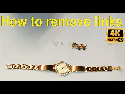 How to remove links from a metal watch band / strap - step by step