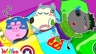 Ten in the Bed With Superhero Babies | Kids Stories About Baby | Wolfoo The Best