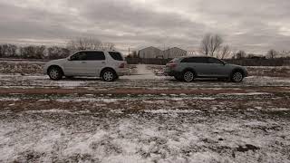 Mercedes ML270 CDi vs Audi A6 Allroad Tug of War