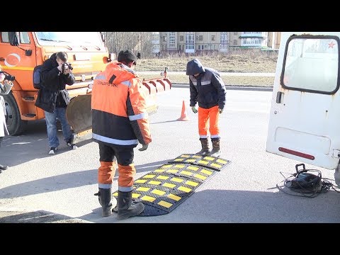 Установка "лежачих полицейских"