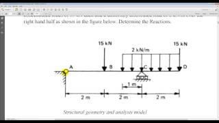 Tutorial 1 Civil - Statically determinate beam analysis