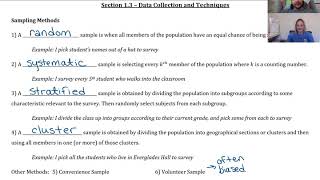 Statistical Methods (STA 2023) - Sections 1.2, 1.3, and 1.4 Wealth