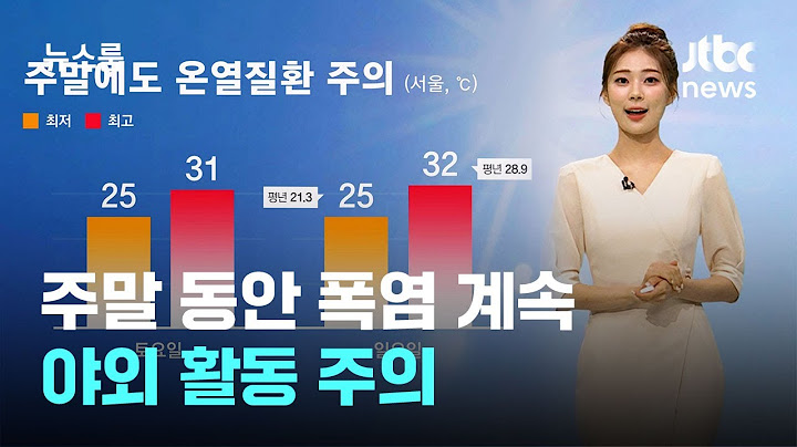 [날씨] 주말 동안 폭염 계속…야외 활동 주의 / JTBC 뉴스룸