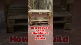 How to Build a FREE Workbench from Pallets #palletwoodprojects #palletprojects #palletproject
