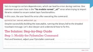 Resolving the No module named '_ssl' Error When Using PyInstaller with Flask-SocketIO Details