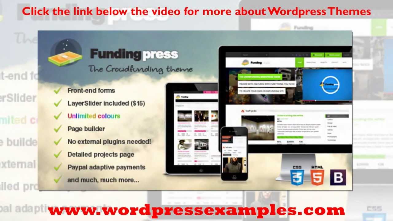 Crowdfunding Wordpress Themes - Fundify and Funding Press Crowdfunding Wordpress Themes