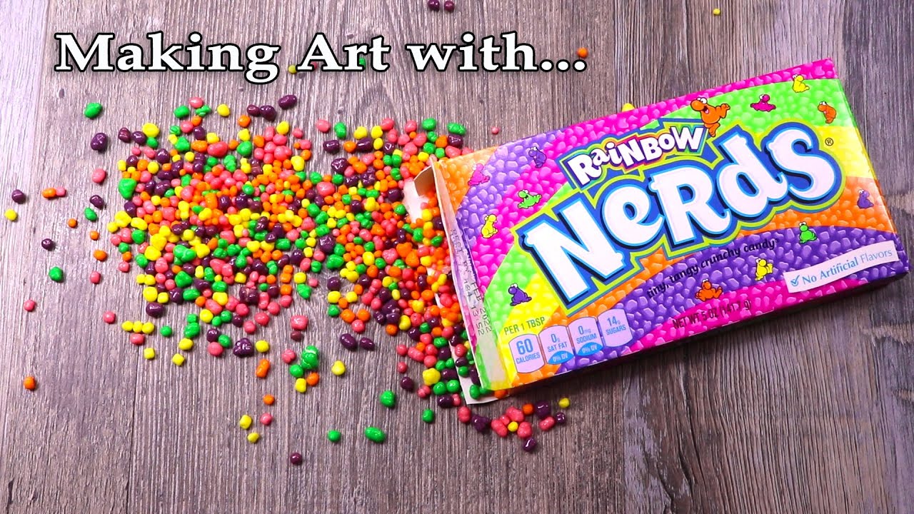 Making Art Using Rainbow Nerds Candy Custom Food Art YouTube