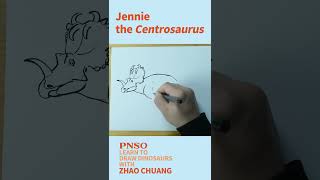 Full Body Drawing of a Centrosaurus-Learn to Draw Dinosaurs with ZHAO Chuang