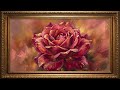 Golden Crimson Rose | Luxury 4K Frame TV Art Display