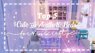 ✨ Top 5 Cute and Aesthetic beds for MCPE 🦋 | The girl miner ⛏️ screenshot 2