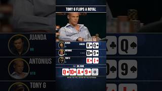 TONY G FLOPS A ROYAL FLUSH 😱 #pokeradvice #poker