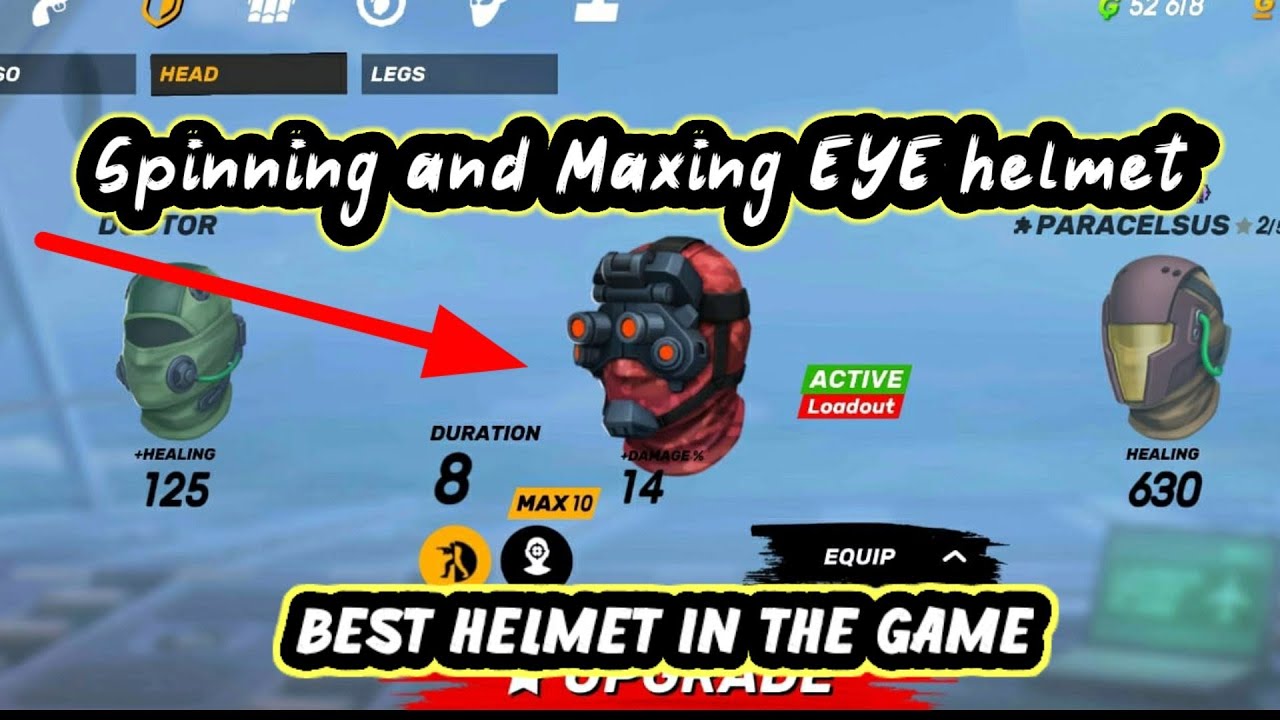 Spinning And Maxing EYE Helmet🔥||Guns Of Boom|battle fair stage 2 Helmet||Best helmet EYE
