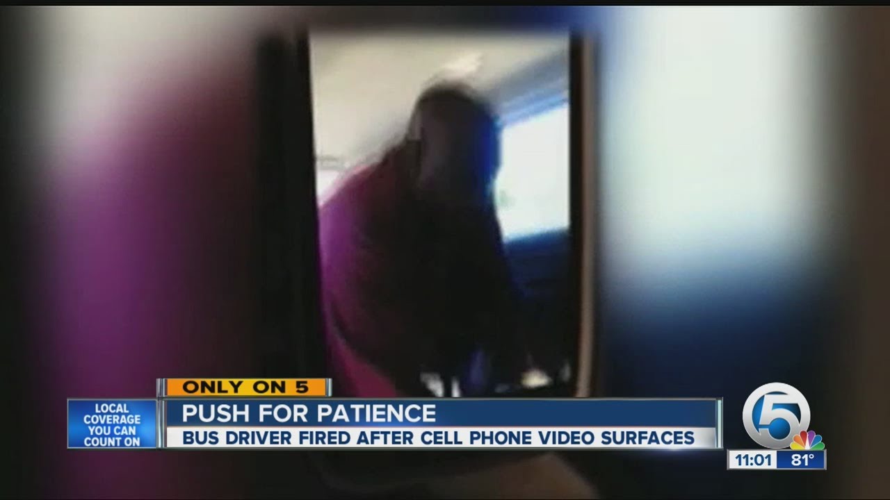 Bus driver fired after cell phone video surfaces - YouTube