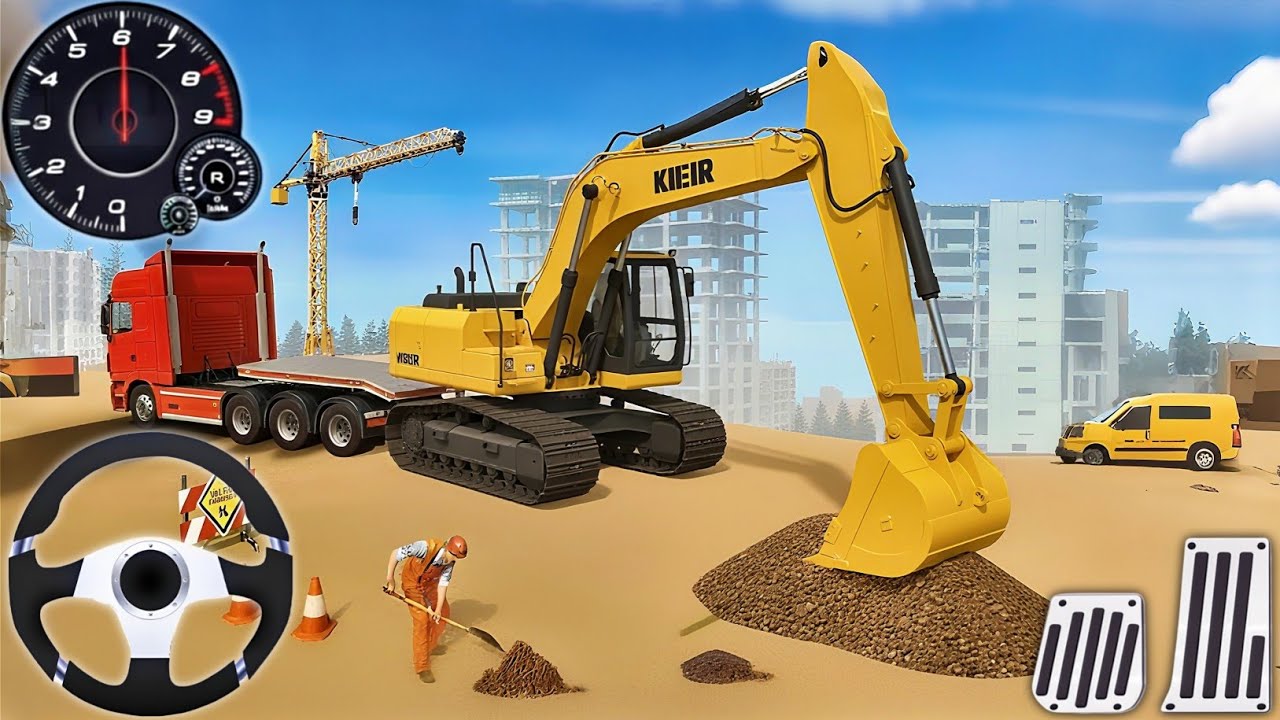 Real JCB Excavator Construction Simulator 3D – Heavy Machine Driving Game (Android Gameplay)