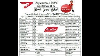 Rabaturf Pronostic- 100 % Quinté+/*Chantilly (R1) l quarté l tiercé  /*Samedi/* 30/09/2017 l screenshot 5