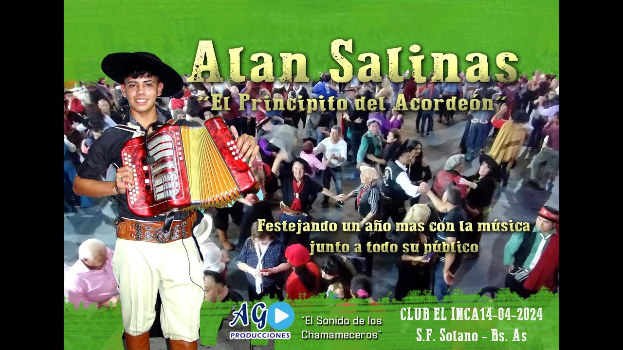 ALAN SALINAS Y SU CONJUNTO EN VIVO 2024 | CLUB EL INCA (S. F. Solano - Bs. As.) 14 04 2024
