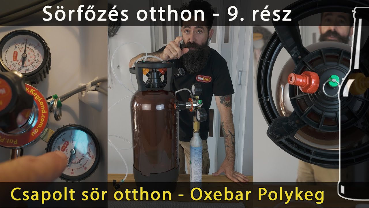 Sörfőzés otthon - 9. rész - csapolt sör otthon -  Kegland Oxebar polykeg - belga búza
