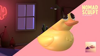 3D Live stream in Nomad Sculpt: Interior Design Renders & 3D Rubber Ducky Full Step by Step