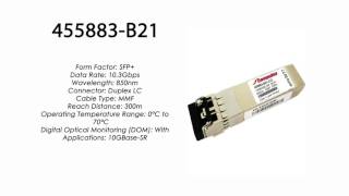 455883-B21  |  HP Compatible 10GBase-SR SFP+ 850nm 300m MMF