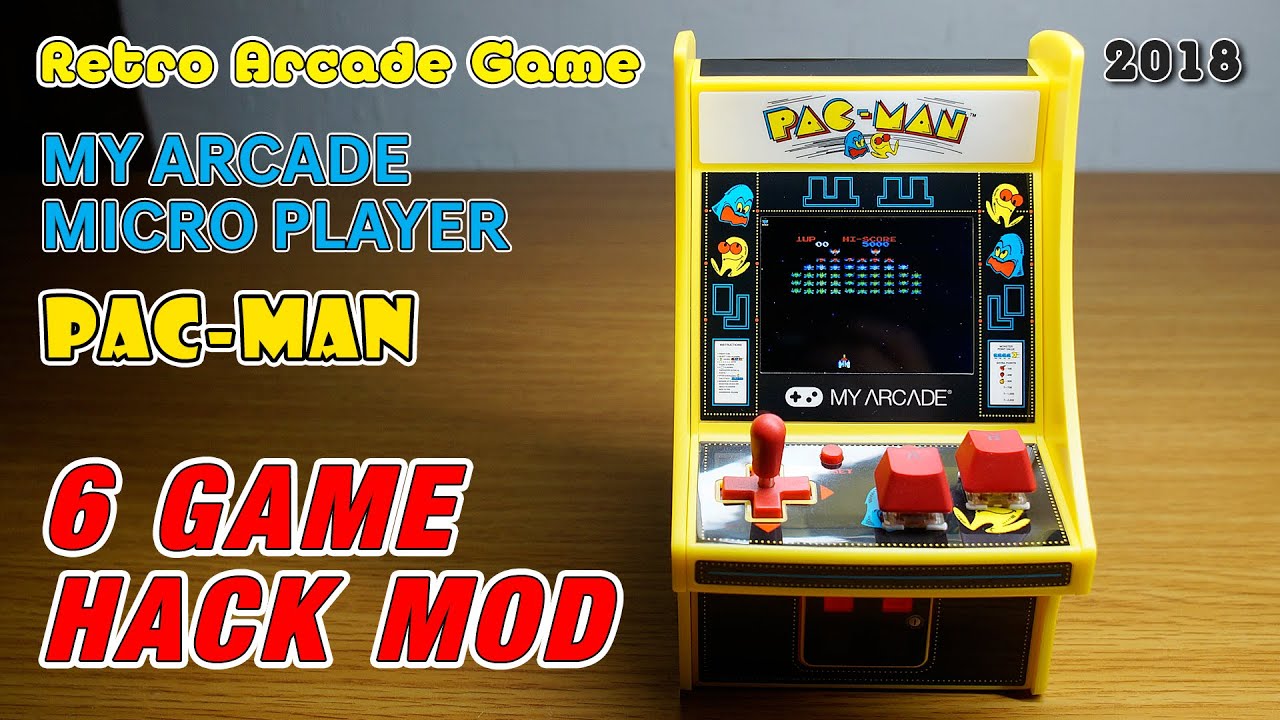 마이 아케이드 팩맨, 6가지 게임으로 개조(MY ARCADE Micro Player™ PAC-MAN 6 Game Hack MOD ...