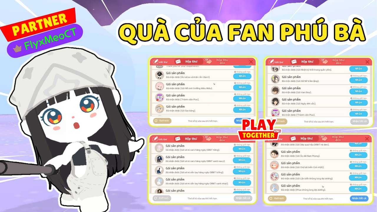 Meo Xúc Động Vì Được TẶNG HƠN 20 GÓI TRANG PHỤC Khi Đọc Thư Fan | Play Together