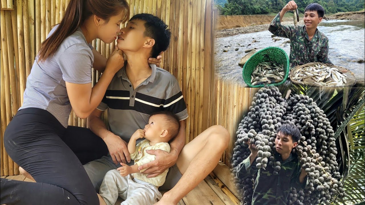 180 days: Harvesting wild fruits - Processing to make dishes - Fishing and Taking care of babies