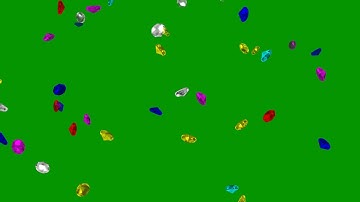 Falling colorful diamonds motion graphics with green screen background || Download link Description|