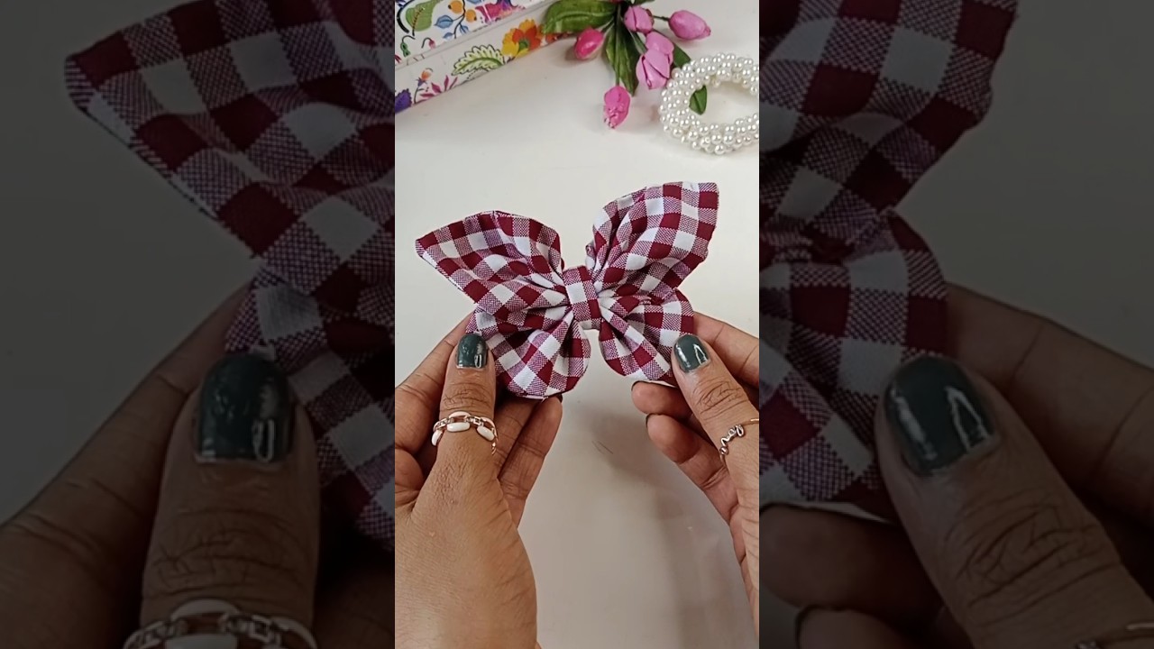butterfly bow 🎀 hair clip// DIY hair clip 