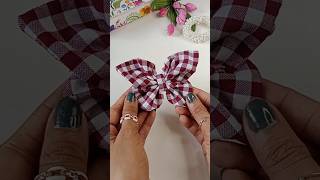 butterfly bow 🎀 hair clip// DIY hair clip #shorts #trending