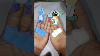 Super Mario | Waluigi vs Spiny, Yoshi &amp; Baby Yoshi | Color Mixing #shorts    #clay  #supermario