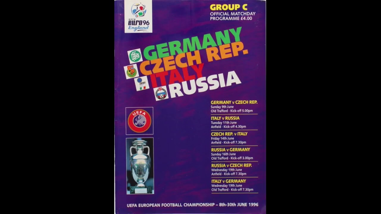 Italy v Germany UEFA Euro 96 Group C Wednesday 19th June 1996 ITV Commentary