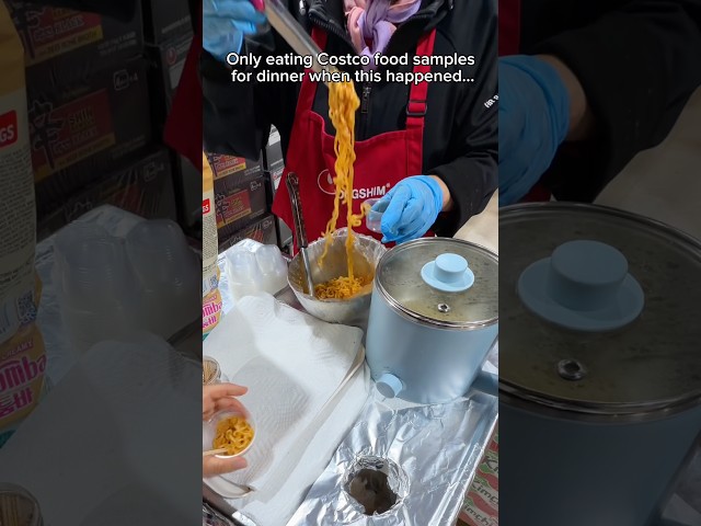 Only eating Costco food samples for dinner when this happened… #food #eating #mukbang #dumplings