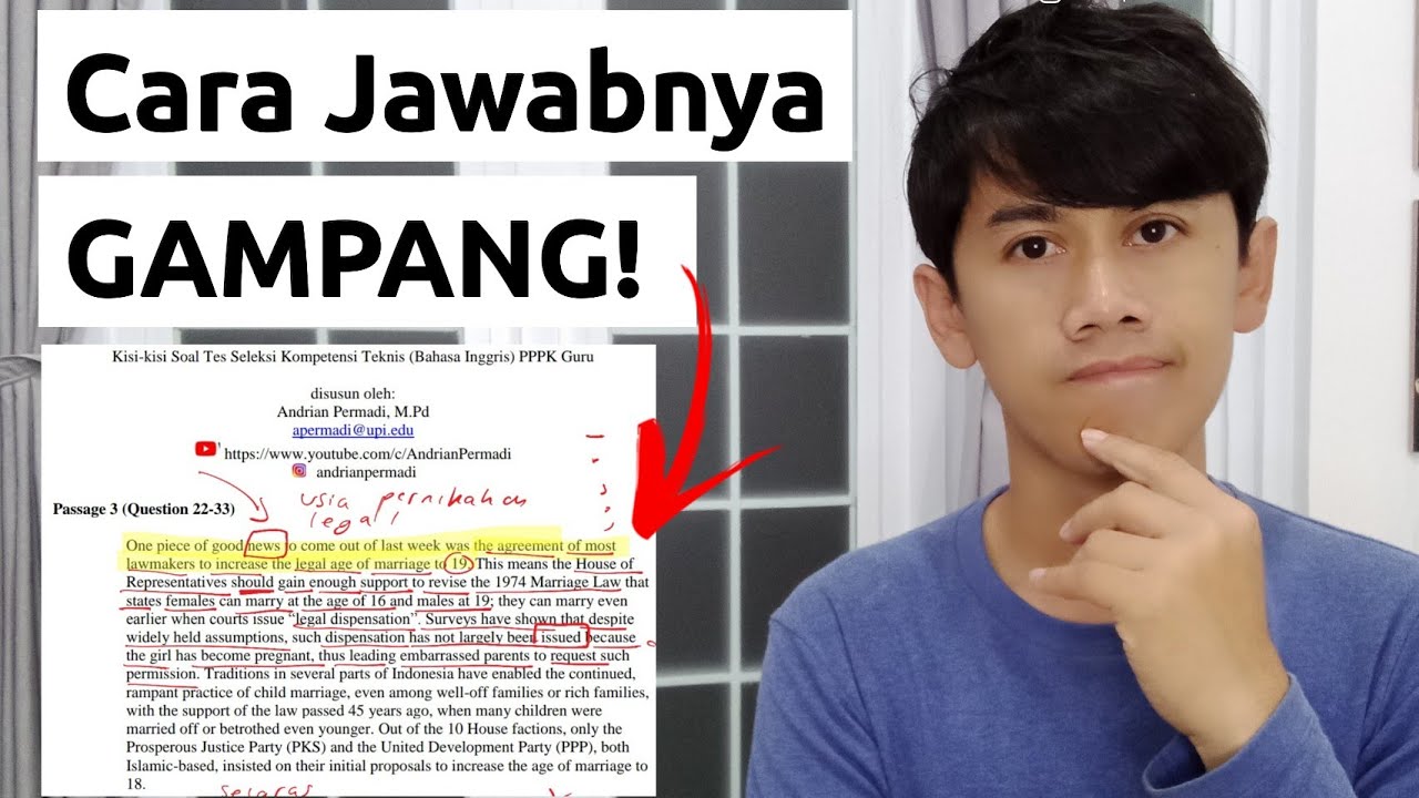 Cara GAMPANG Jawab Soal PPPK Bahasa Inggris bagian Reading