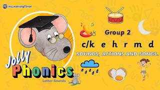 Jolly Phonics Group 2 Sounds | Learn c, k, e, h, r, m, d with Actions and Songs