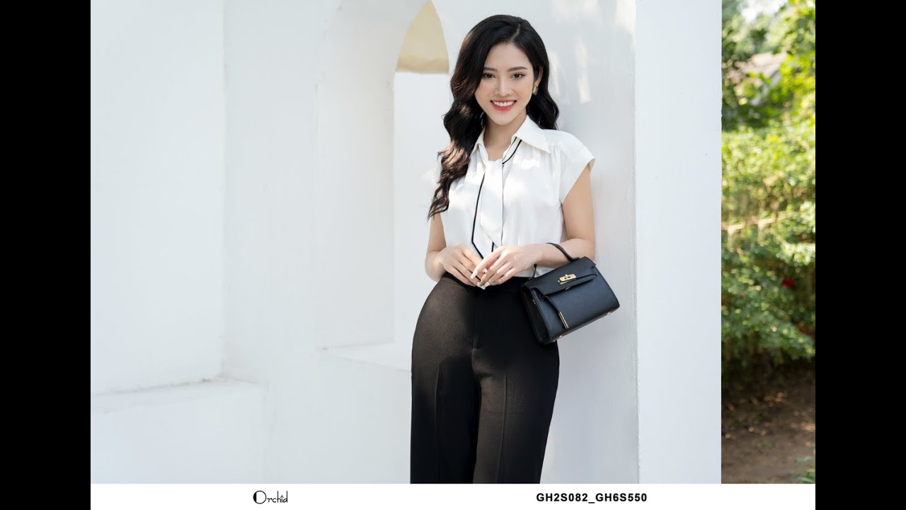 Áo sơ mi nữ dáng suông thắt nơ điệu đà - GH2S082 - youtube