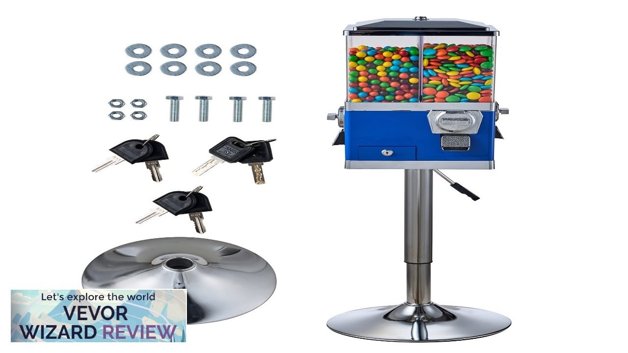 VEVOR Gumball Machine with Stand Vending Coin Bank Vintage Candy Dispenser Bule Review