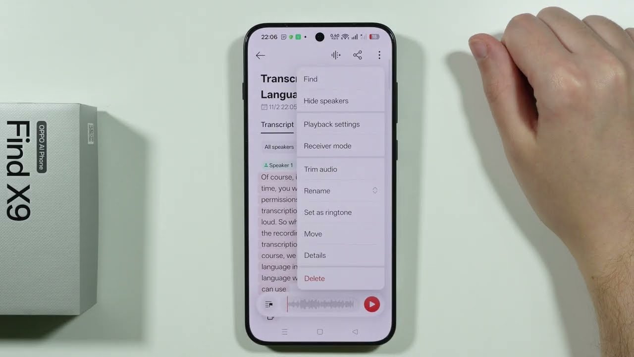 OPPO Find X9/X9 Pro: как записывать звуки (найти диктофон) — создание голосовых заметок