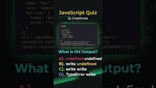 Can You Solve This JavaScript Quiz Part 11 #programming #developer #javascript #coding