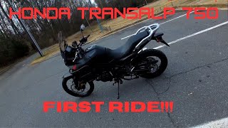 New Bike 1st Ride!! Honda Transalp 750