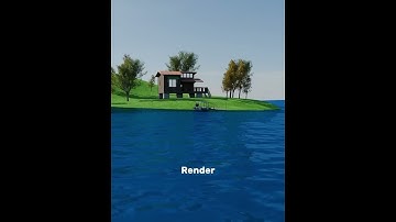Blender Boat Scene 🌊 | Simple Render View in Blender #shorts